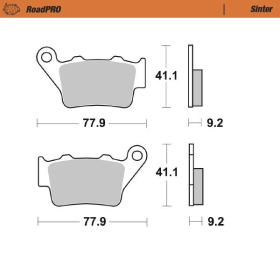 MOTO-MASTER Sinter Rear Brake Pads BMW C / C1 / CE 125-400 00-24