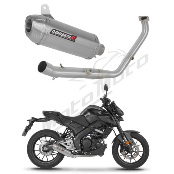 Dominator Full Exhaust System Collector Silencer S3 + dB killer (Euro 5+) Yamaha MT 125 24->