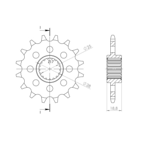 Supersprox Front sprocket 520 15T Aprilia Tuono 1100 V4 15-22