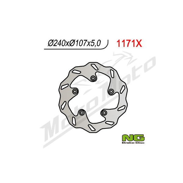 NG BRAKES Fixed Wave Rear Brake Disc 240mm Gas Gas / Husqvarna / KTM 450-990cc 04-24