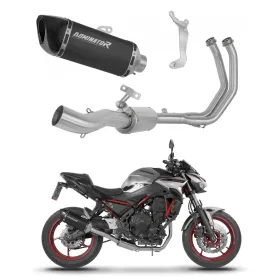 Dominator Pilna Išmetimo Sistema HP6 BLACK + dB killer Kawasaki Z650 2023->