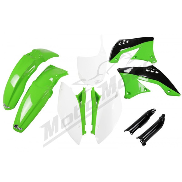 UFO Plastic set with fork guards Kawasaki KXF 450 09-11