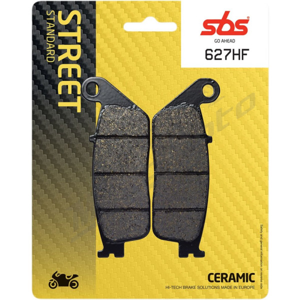 SBS HF Street 627HF Ceramic Organic Brake Pads Buell / Cagiva / Honda / Kawasaki / Suzuki / Triumph / Yamaha 125-1500cc 88-22