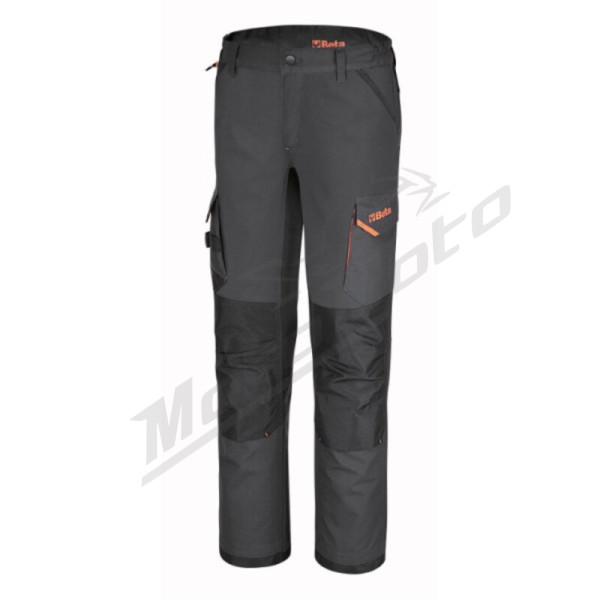 BETA 7818G Work Trousers with Multiple Pockets in Stretch Fabric - Gray