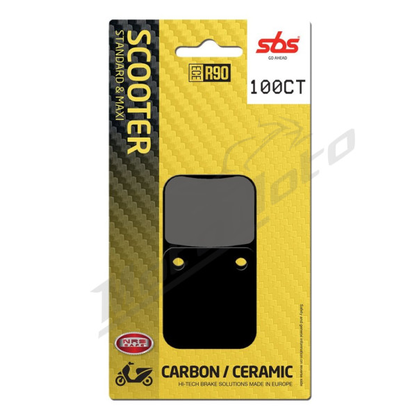 SBS Street 100CT Scooter Carbon Tech Organic Brake Pads Front Daelim / Peugeot / Sachs 50-125 80-15