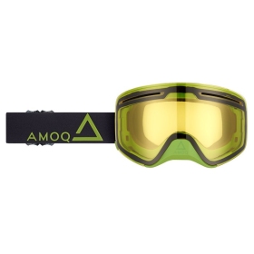 AMOQ Vision Vent+ Magnetic Motocross / Snow Goggles Black / Military Green (Yellow Lens)