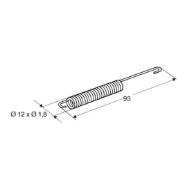 Spring BUZZETTI UNIVERSAL 93x12mm