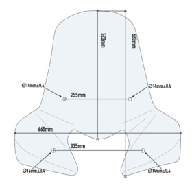 Givi stiklas, skaidrus HONDA NSC/ SH 50-300 07-22, KEEWAY LOGIK 125-150 13-15, YAMAHA DELIGHT 125 17-20
