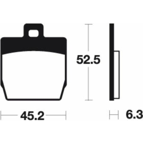 TECNIUM Scooter Organic Brake pads ME231 MBK / Yamaha 50cc 97-18