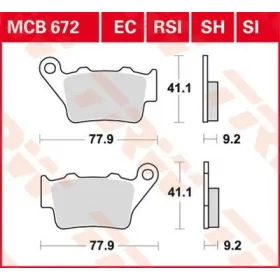 TRW EC Series Ceramic Brake Pads Aprilia / CF Moto / Honda / Husaberg / Husqvarna / KTM / TM Racing / Yamaha 125-990cc 93-23