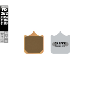 GALFER Sport Brake pads sintered metal gold KH322/4 Apriia / Benelli / Ducati / Husqvarna / KTM 125-1200 99-23