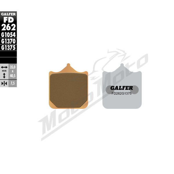 GALFER Sport Brake pads sintered metal gold KH322/4 Apriia / Benelli / Ducati / Husqvarna / KTM 125-1200 99-23