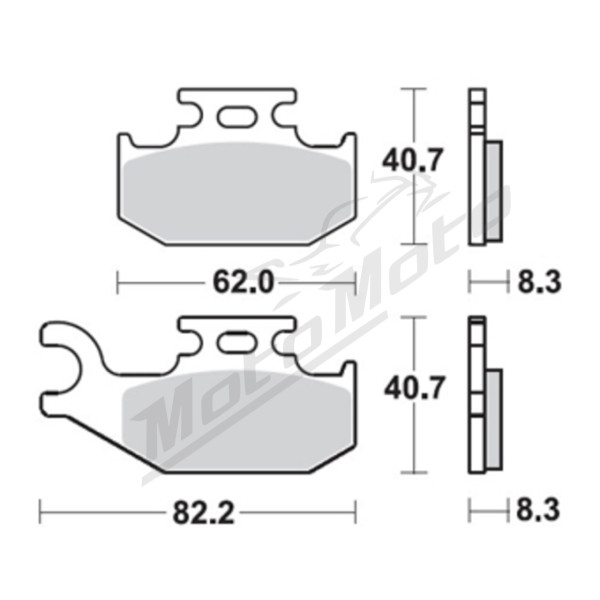 PROX Front Brake Pad Right Suzuki King Quad / LTA 400-750 05-15