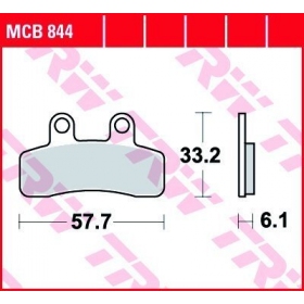 STABDŽIŲ TRINKELĖS TRW MCB844 STANDARD