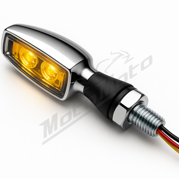 HIGHSIDER Pro Blaze Universal Turn Signals Chrome 2pcs