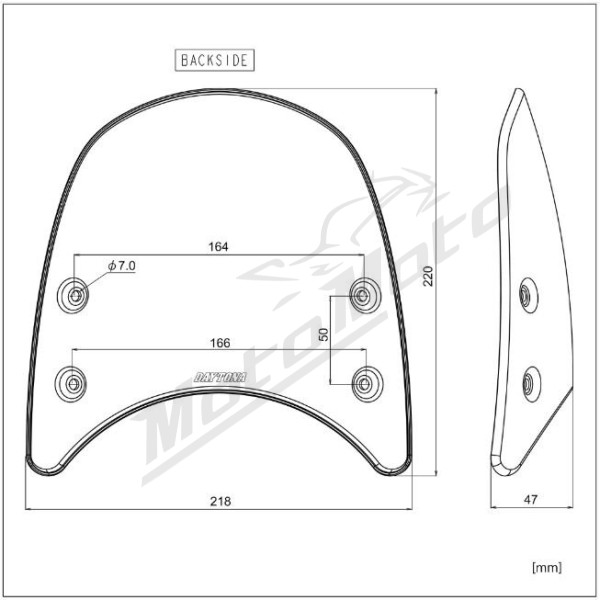 DAYTONA Aluminum Meter Visor with Bracket Set HONDA CMX 500cc '20 - '23