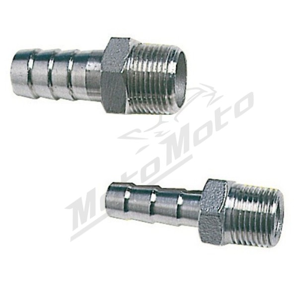 Hose adaptor SS male 3/8" x 12mm