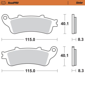 MOTO-MASTER Roadpro Rear Brake Pads Honda CB / CBR / NT / VTX / XL 650-1800 97-17 