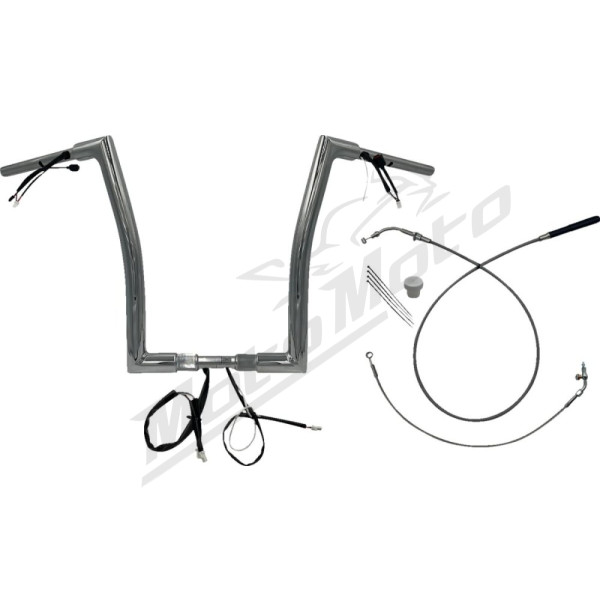 FAT BAGGERS INC. 1-1/2" EZ Install Flat Top Sharknose Handlebar Chrome 38mm 89cm (40,5cm)
