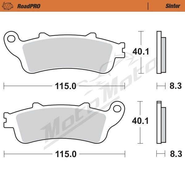 MOTO-MASTER Roadpro Rear Brake Pads Honda CB / CBR / NT / VTX / XL 650-1800 97-17 