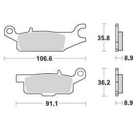 MOTO-MASTER Racing Brake Pads ATV Yamaha YFM 550-700 07-25