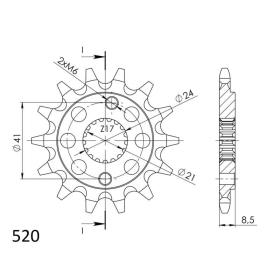 Supersprox / JT Front sprocket 1322.15 15t