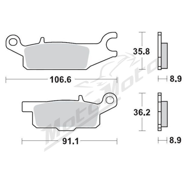 MOTO-MASTER Racing Brake Pads ATV Yamaha YFM 550-700 07-25