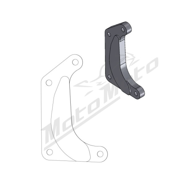 MOTO-MASTER SM Racing Front Brake Calipe Adaptor 320mm Honda CR / CRF 125-450 04-18