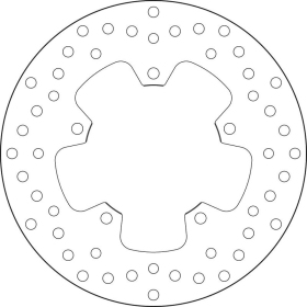 BREMBO Serie Oro apvalus fiksuotas stabdžių diskas galinis YAMAHA YZF-R125 2008-2013