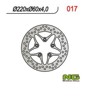 NG BRAKES Front/Rear Fixed Brake Disc 220mm Aprilia / Derbi 125-200cc 96-13