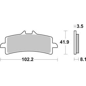 SBS stabdžių trinkelės 841RST Racing Sintered DUCATI / HUSQVARNA / KTM / SUZUKI
