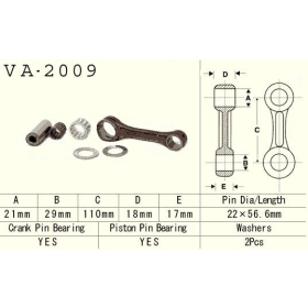 VESRAH Connecting rod Yamaha YFS 200 Blaster 88-06