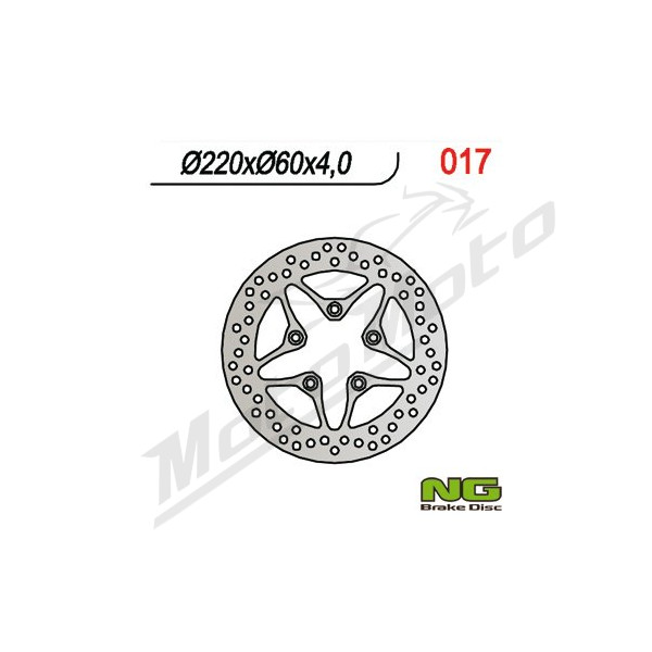 NG BRAKES Front/Rear Fixed Brake Disc 220mm Aprilia / Derbi 125-200cc 96-13