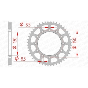 AFAM Steel Standard Rear Sprocket 520 39-53teeth