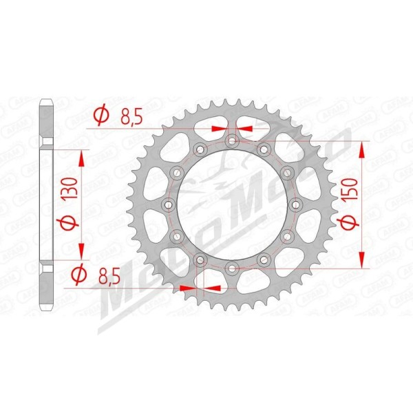 AFAM Steel Standard Rear Sprocket 520 39-53teeth