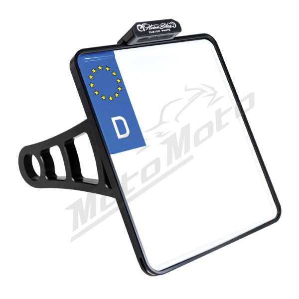 HEINZ BIKES Ø19 License Plate Side Mount 200x220mm Harley Davidson FLSTC / FLSTN / FLSTS / FXST 1340/1800 91-07