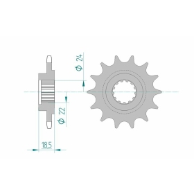 AFAM Steel Standard Front Sprocket 24603 - 520 14-15 teeth KAWASAKI Z 750-800cc 04-16