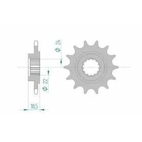 AFAM plieninė standartinė priekinė žvaigždutė 24603 - 520 14-15 dantukų KAWASAKI Z 750-800cc 04-16