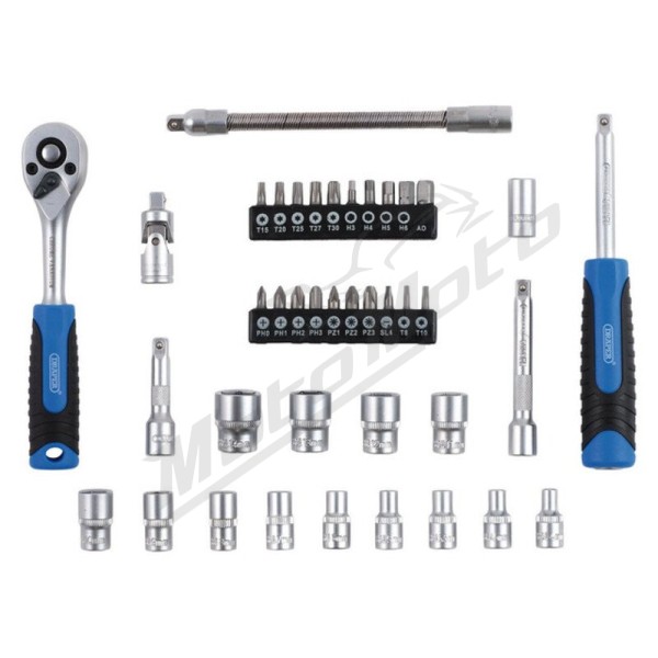 DRAPER HI-TORQ® Metric Socket and Bit Set - 1/4" Sq. Dr. (40 Piece)