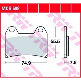 BRAKE PADS TRW MCB698 STANDARD