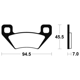 TECNIUM Racing MX/ATV Sintered Metal Brake pads MOR322 Arctic Cat / Polaris 300/1000 95-17