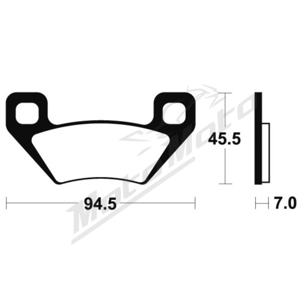 TECNIUM Racing MX/ATV Sintered Metal Brake pads MOR322 Arctic Cat / Polaris 300/1000 95-17