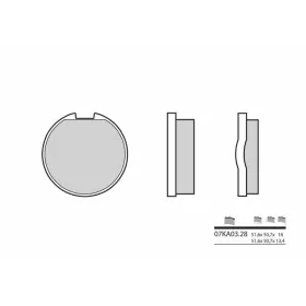 BREMBO Street Carbon Ceramic Brake pads front KAWASAKI Z 400 1974-1977