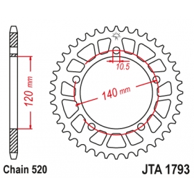 Rear sprocket ALU JTA1793