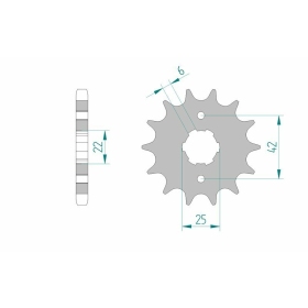 AFAM Steel Standard Front Sprocket 20400 - 530 15-17 teeth HONDA CB / CBX / CM 250-500cc 68-82