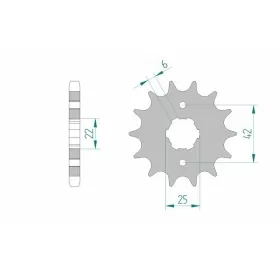 AFAM Steel Standard Front Sprocket 20400 - 530 15-17 teeth HONDA CB / CBX / CM 250-500cc 68-82