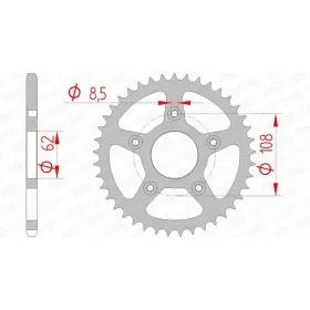 AFAM Steel Standard Rear Sprocket 520 38-43 teeth