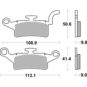 SBS HF Street Ceramic Brake Pads Front 208HF Yamaha HW 125-150 09-18