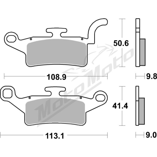 SBS HF Street Keraminės stabdžių trinkelės priekinės 208HF Yamaha HW 125-150 09-18