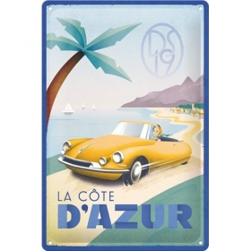 Metal tin sign CITREON DS - LA COTE D'AZUR 20x30